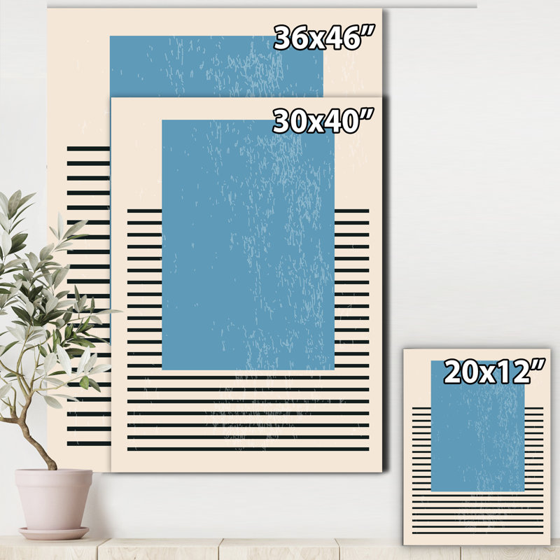 «Minimal Geometric Compostions», impression sur toile, Toile encadrée, H 40 po x l 30 po, Noir