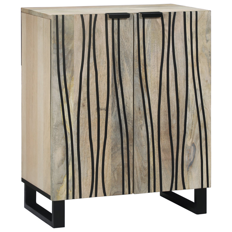 60cm Solid Wood Sideboard, White