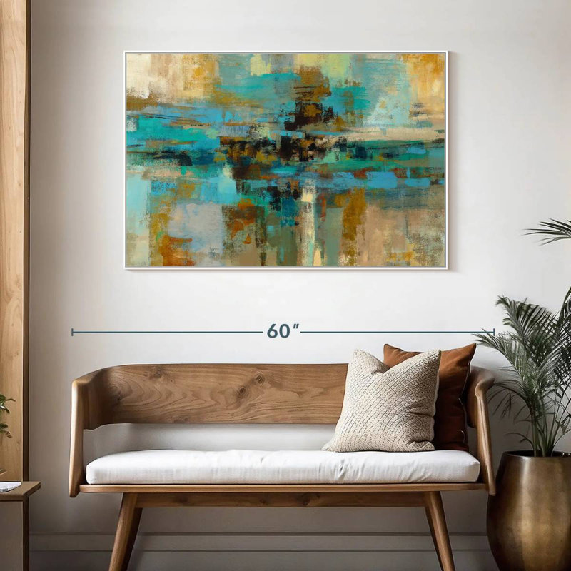 Morning Fjord, Cadre flottant blanc, 46 po x 31 po