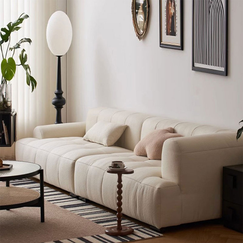 Canapé modulaire en velours beige