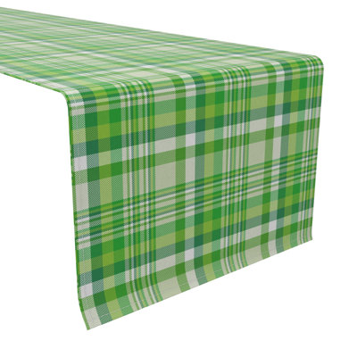 Rectangular Plaid Cotton Twill Tablecloth