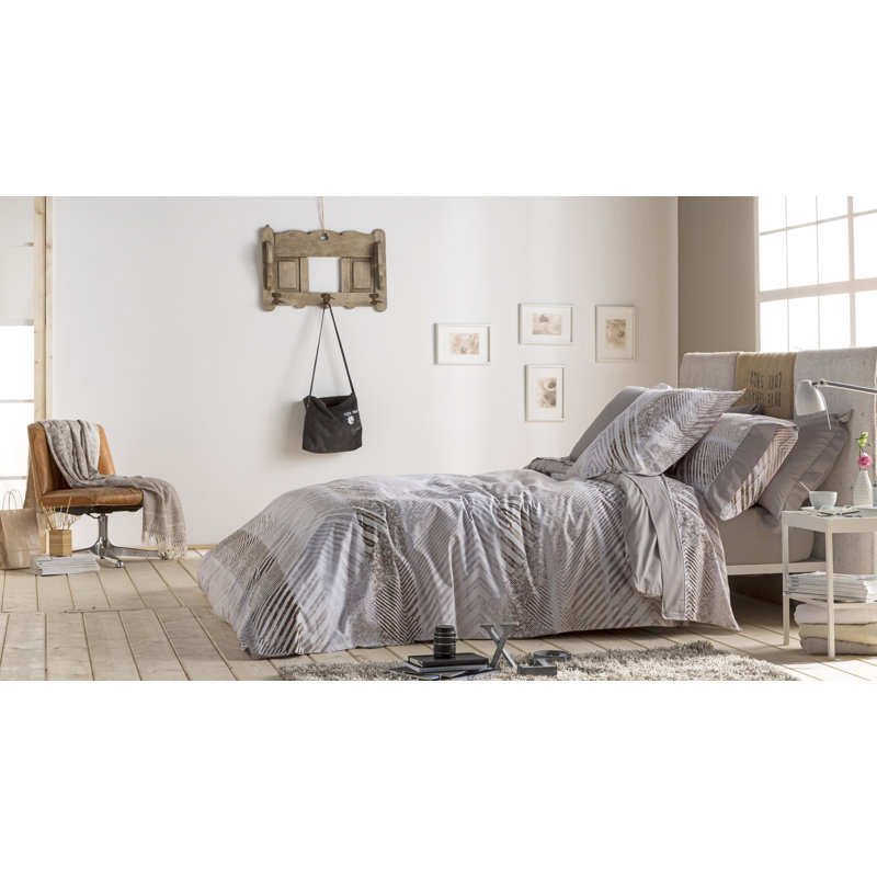 Lary Geometric Shapes Duvet Cover, Grey, King Duvet Cover