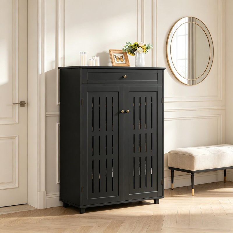  18 Pair Shoe Storage, Black