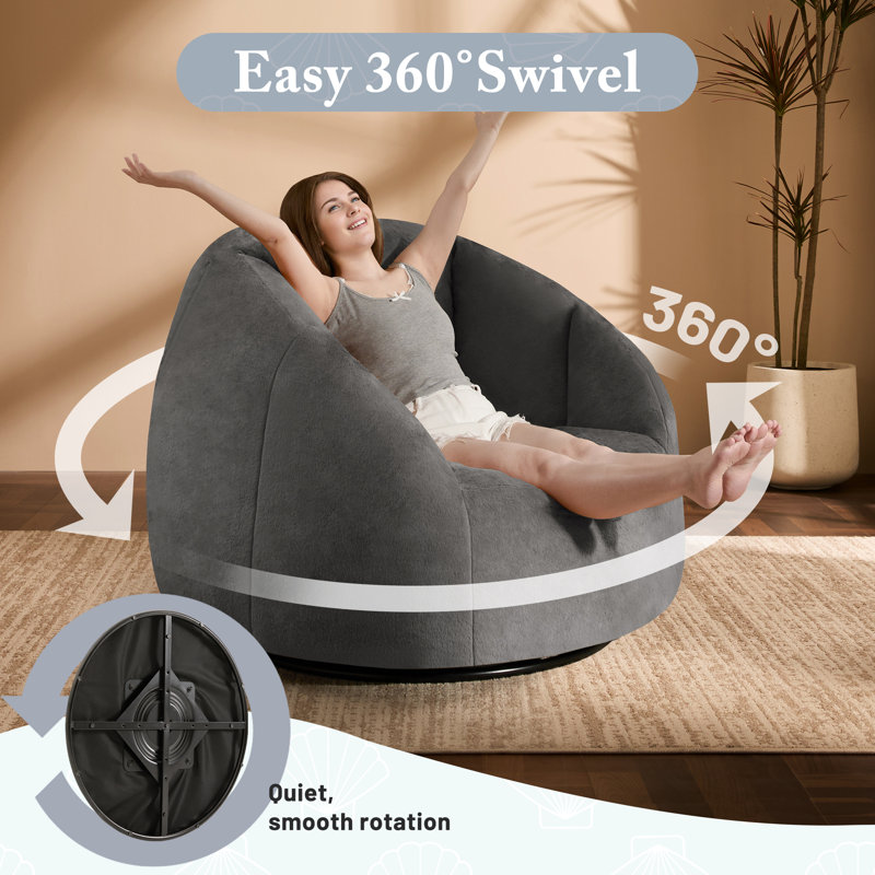 Fauteuil à billes pivotant Plush, Gris