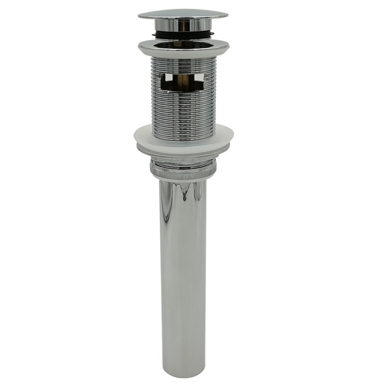 Push pop-up sink drain with Overflow