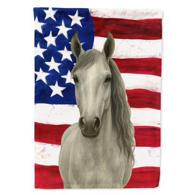 Drapeau de maison de cheval gris gris