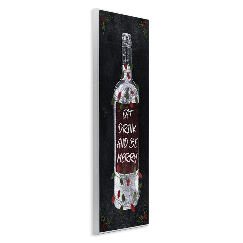 "Eat Drink Be Merry", art mural sur toile par Natalie Carpentieri