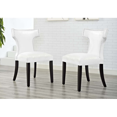 Carbon Loft Bronagh Curved Vinyl Dining Chair