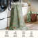 Floral Vintage Washable Dusty  Green Area Rug with Non Slip Backing - Low Pile Durable Carpet for Living Room, Bedroom, Dining Room or Office Decor