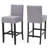 30-Inch Fabric Barstool With Solid Wood Frame (Set Of 2)-1883870469