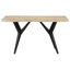 Table de salle à manger en bois de manguier brut-1176850943-1176850942