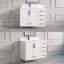 Meuble-lavabo simple en bois massif l 42 po x P 22 po Houston II avec rangement discret et plateau en pierre reconstituée-246166788-246166789