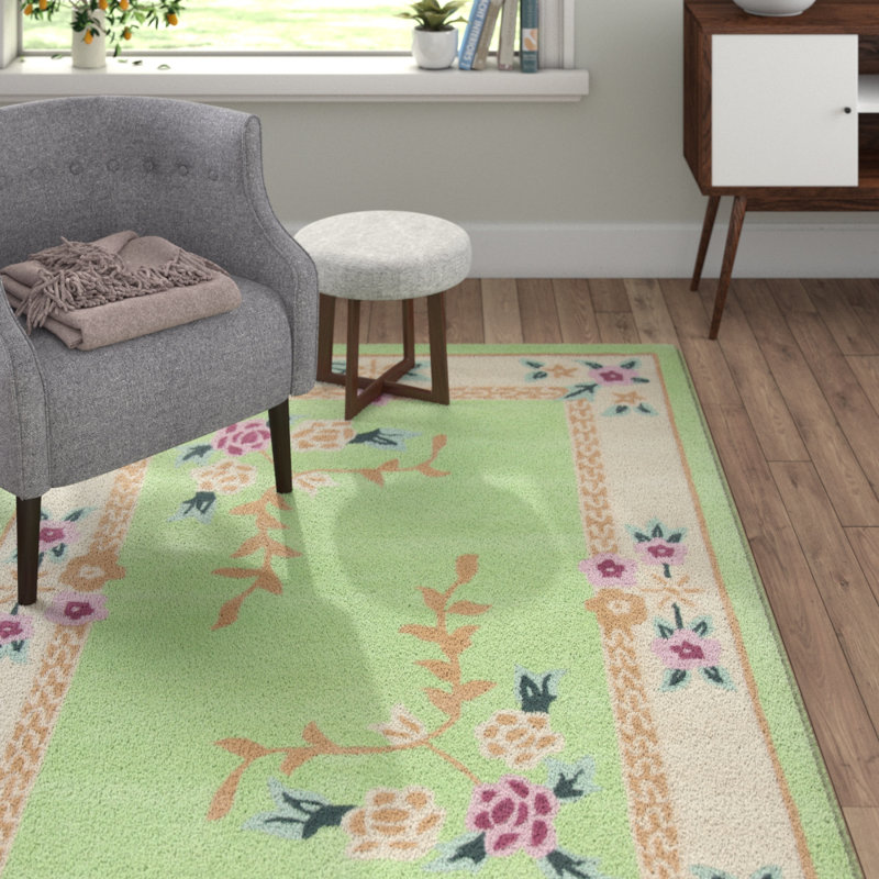 Gholston Floral Area Rug, Rectangular 70 x 140cm