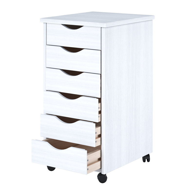 6 Drawer Storage Drawer, White