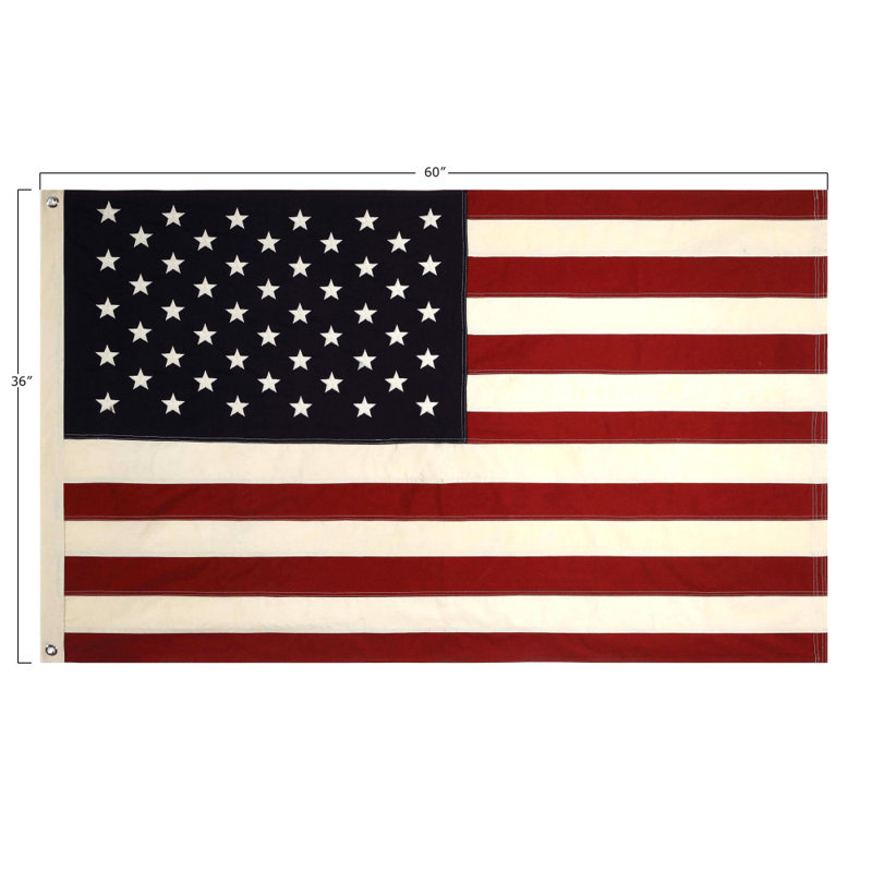 60" x 36" Patriotic USA Flag with Grommets