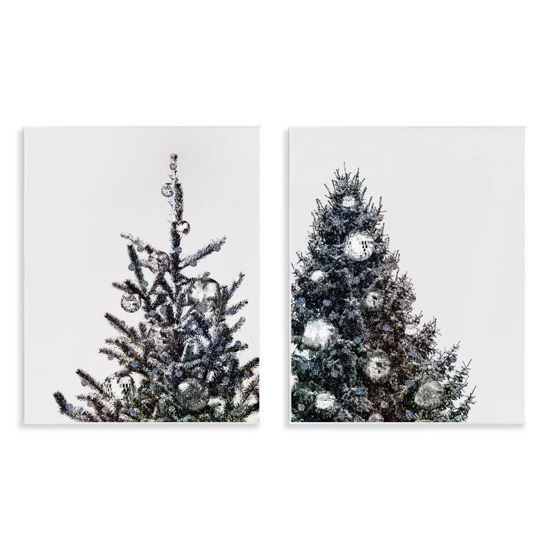 «Disco Ball Christmas Tree», ensemble de 2 plaques murales par Victoria Barnes
