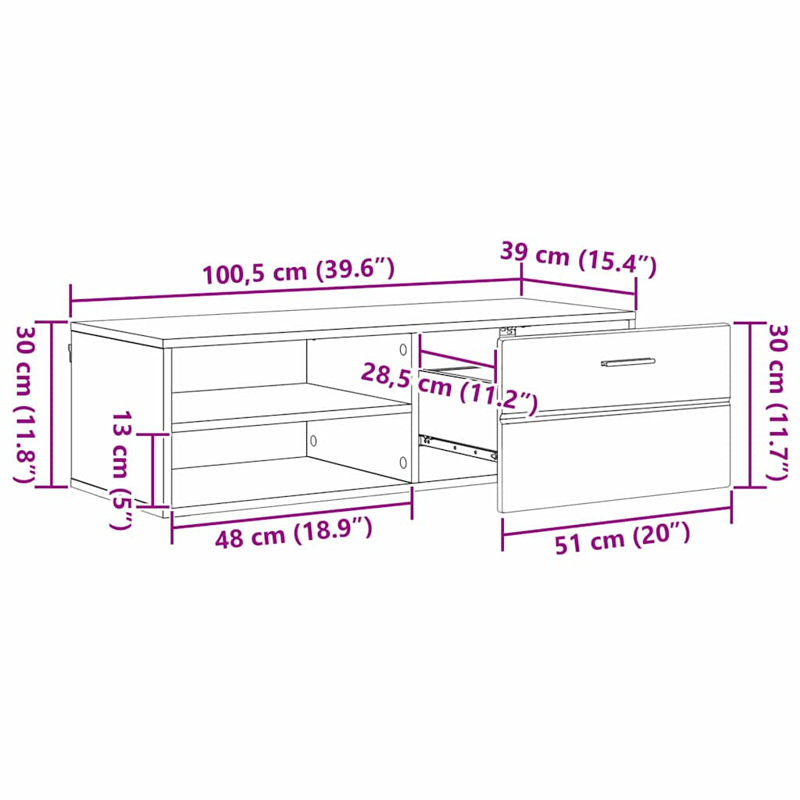 Unfinished TV Stand for TVs up to 43"