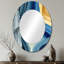 Miroir mural Bold Blue Brush Strokes III - Modern-465467785