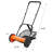 14-Inch 5-Blade Push Reel Lawn Mower With Grass Catcher, ORANGE COLOR
