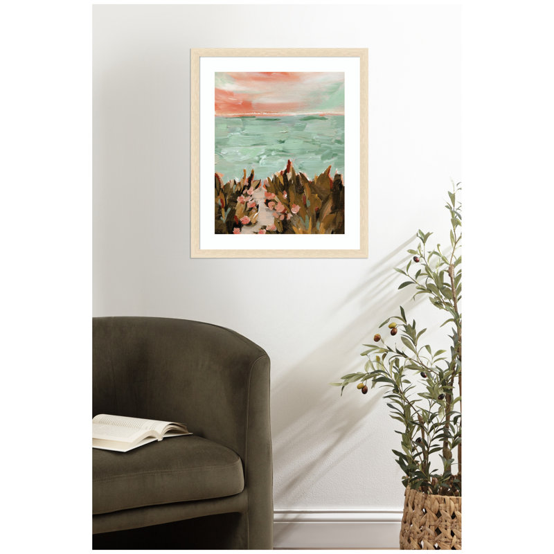«Landscape 02 Beach» par Annie Quigley, reproduction d'art encadrée