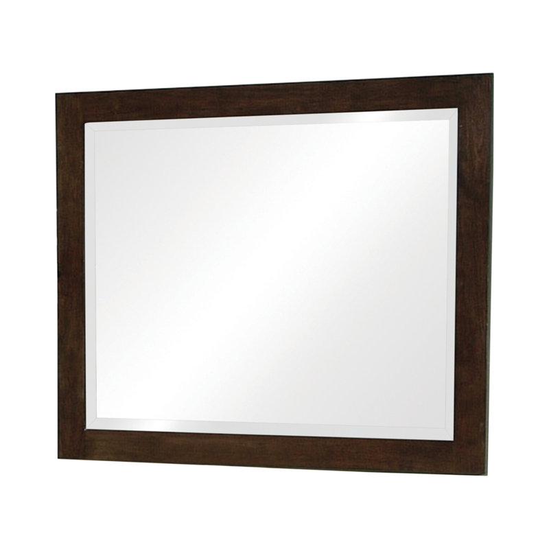 Ensemble de chambre à coucher 3 pièces avec commode et miroir Hearne Cappuccino, Grand