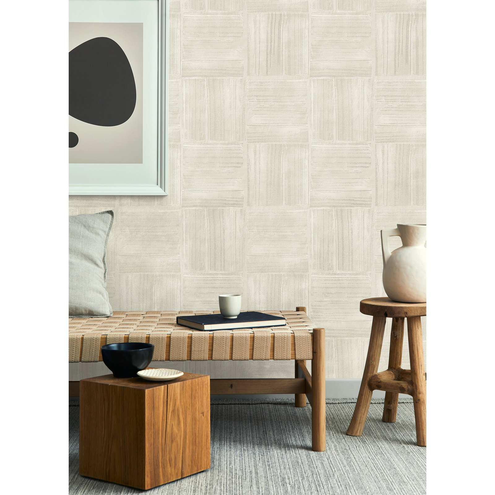 Addalyn Geometric Wallpaper, Off-White