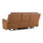 Canapé inclinable électrique en cuir véritable brun clair 87,8 po avec repose-tête réglable