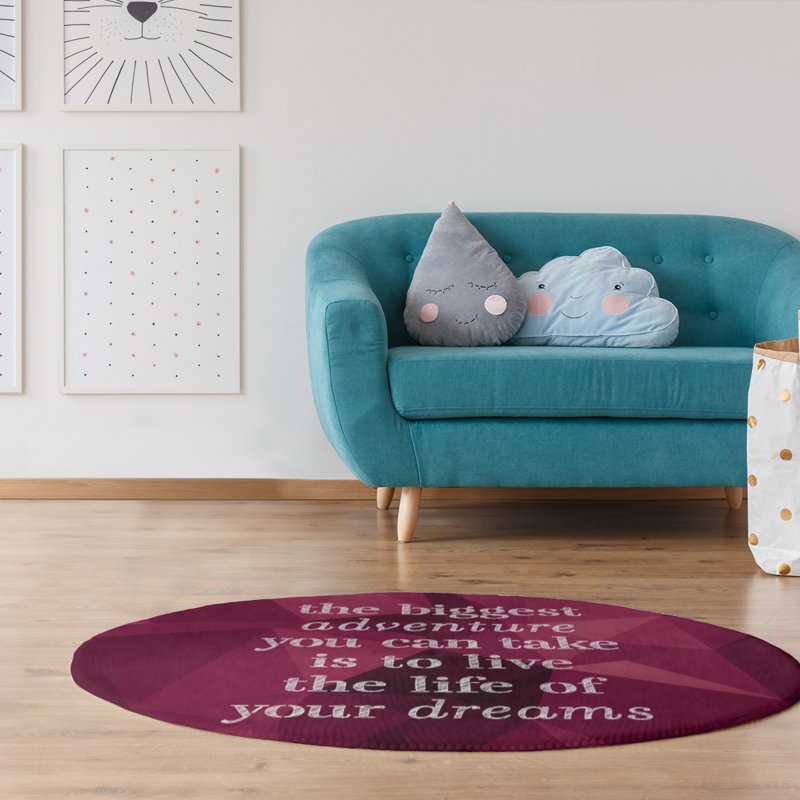 Tapis en imitant le plus grand témoignage de poly, Rond 5 pi