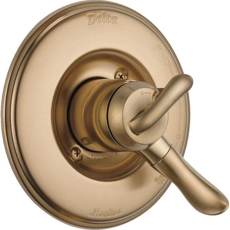 Linden 17 Series Dual-Function Valve Trim Kit, Shower Handle Trim Kit, Brilliance Champagne Bronze