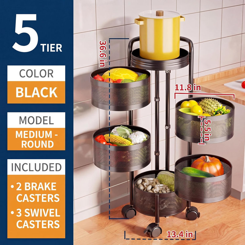 32cm W Steel Storage Rack