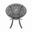Table de salle à manger 26,77 "en fonte d'aluminium avec cadre et trou pour parasol