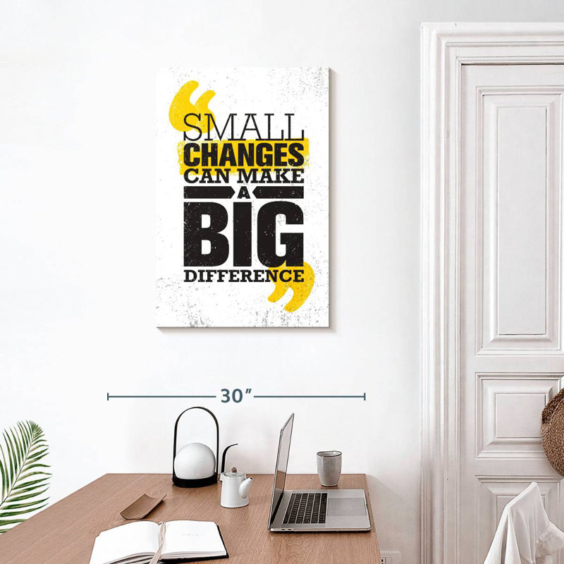 Make A Big Difference Quote, 30" H x 20" W