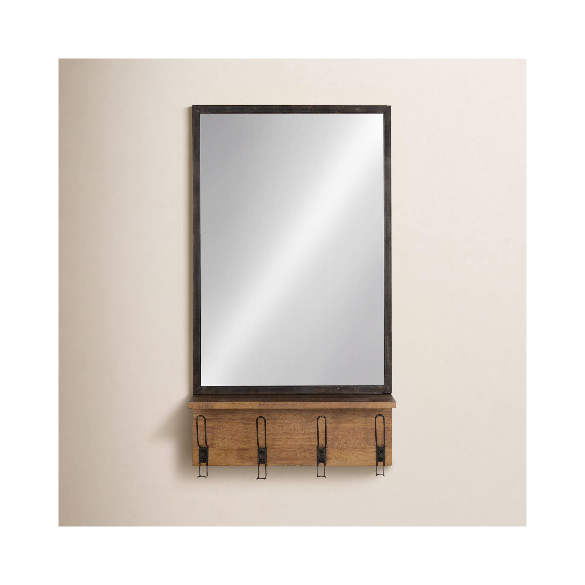 Ilona Flat Mirror, 36.75" x 20", Brown