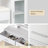 Vanity Desk with Mirror and Lights,White Makeup Vanity with Power Outlet & Storage Stool