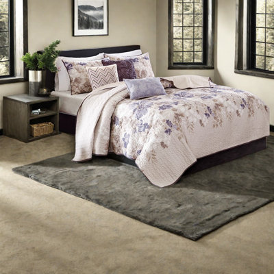 Premium 6-piece Reversible Bedding Set, Soft Microfiber, Transitional Style For King/cal King