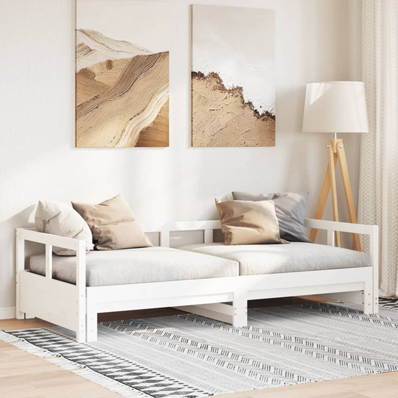 Rezo Solid Wood Daybed, European Single (90 x 200cm), White