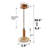 Travertine & Wood LED Mini Pendant Light