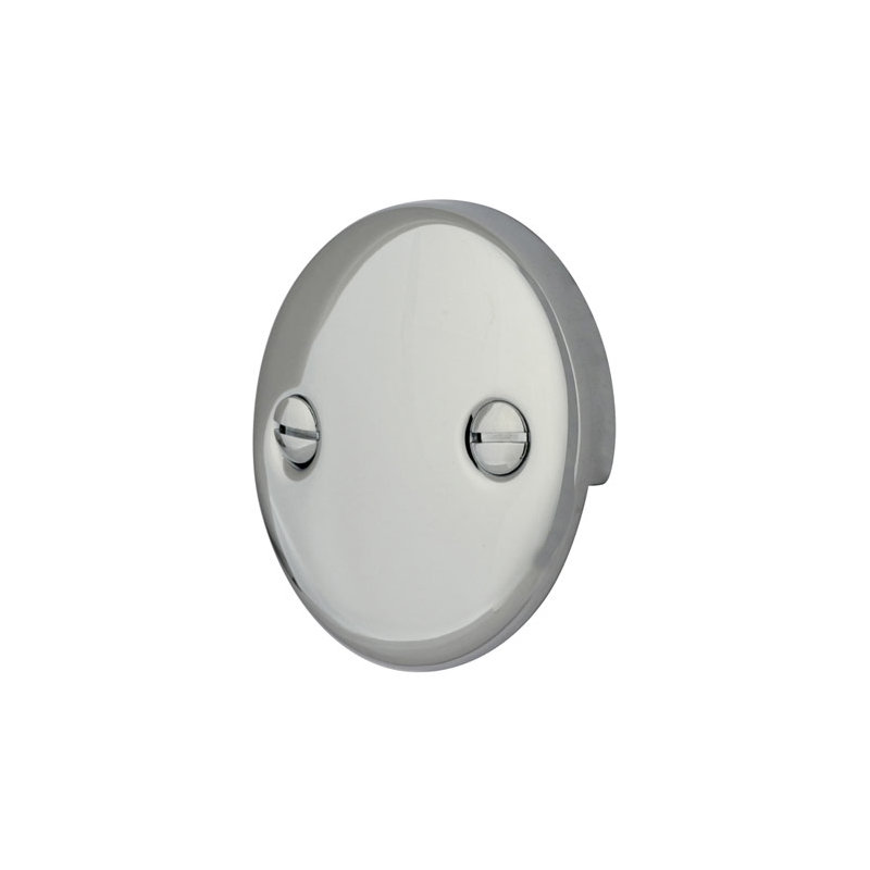 2 Hole Round Plate with Screw, Polished Chrome