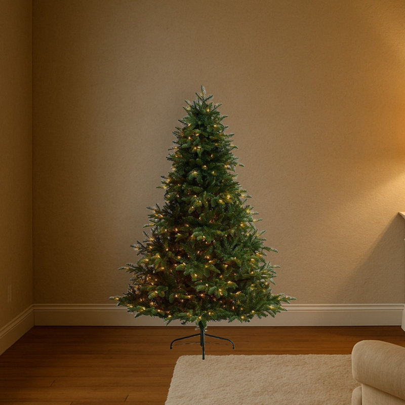 Lighted Artificial Christmas Tree, 6' H