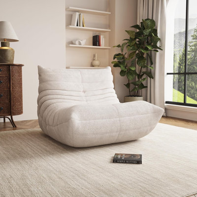 Fauteuil à billes, fauteuil à billes surdimensionné pour le salon, chauffeuse pour adultes avec rembourrage en mousse à mémoire de forme, grand canapé d'appoint pour jouer, lire, se détendre, aucun assemblage requis