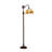 European-Style Glass, Iron Pole & Eco-Friendly Resin Floor Lamp