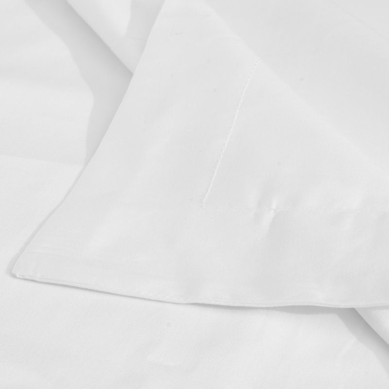 Egyptian-Quality Cotton Sham Covers, 500 Thread Count Cotton Sateen Square Pillow Covers - NTBAY, Queen, White