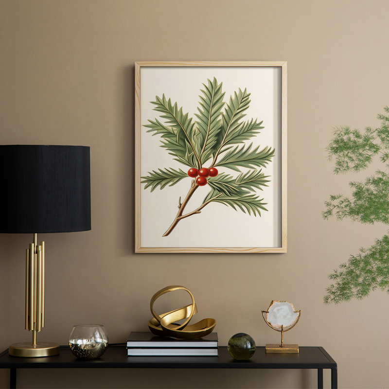Art des Fêtes de Noël - série 2-XLIV, reproduction encadrée - bois massif, H 15 po x l 12 po, Naturel