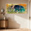 Ensemble de 3 impressions sur toile de style floral et musical de style Art nouveau