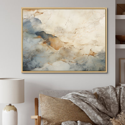 Beige et or minimalisme River Mountain Wonders I