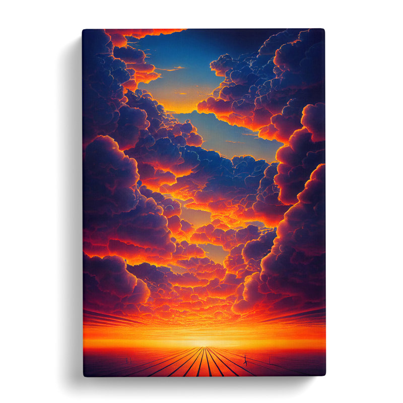 XC1022-1664X Compelling Sunset - Wrapped Canvas Print, 60cm H x 40cm W x 3cm D