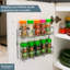 Buckingham 2-Tier Chrome Spice Rack Wall-Mounted Cupboard Organizer, 28 cm