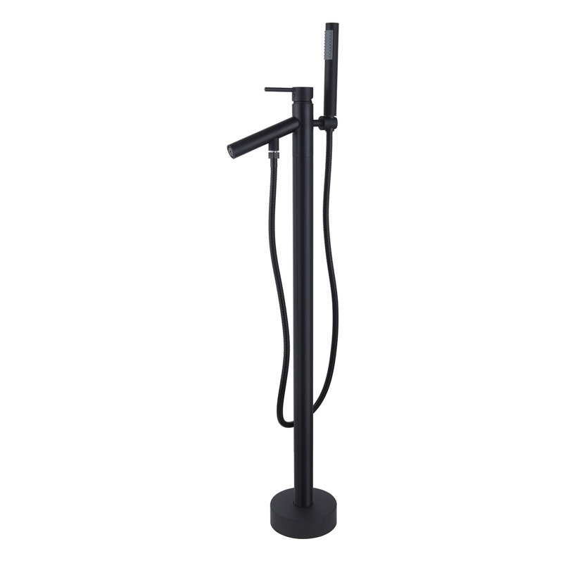 1 Handle Freestanding Tub Filler, Matte Black