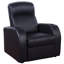 Fauteuil inclinable noir rembourré avec porte-gobelet