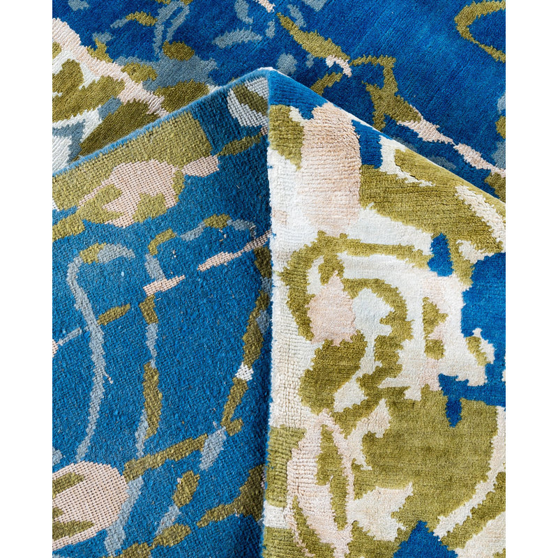 Overdyed One-of-a-Kind Rectangle 8'2" x 9'10" Hand Knotted Area Rug